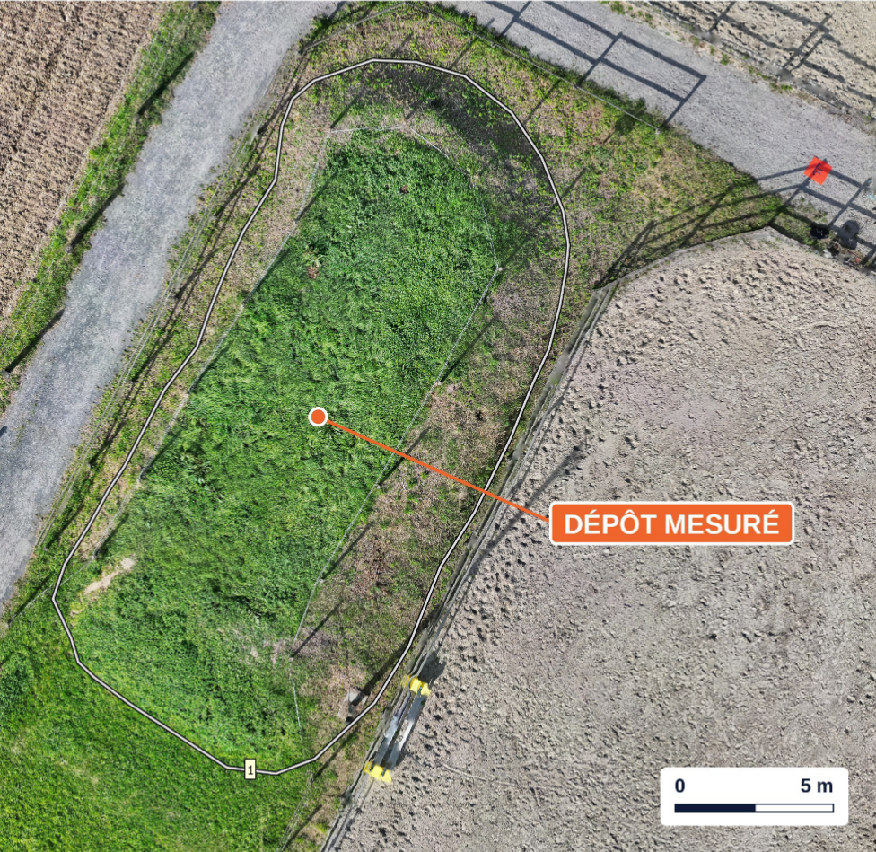 Cubature par drone - estimation du volume d’un dépôt de terre
