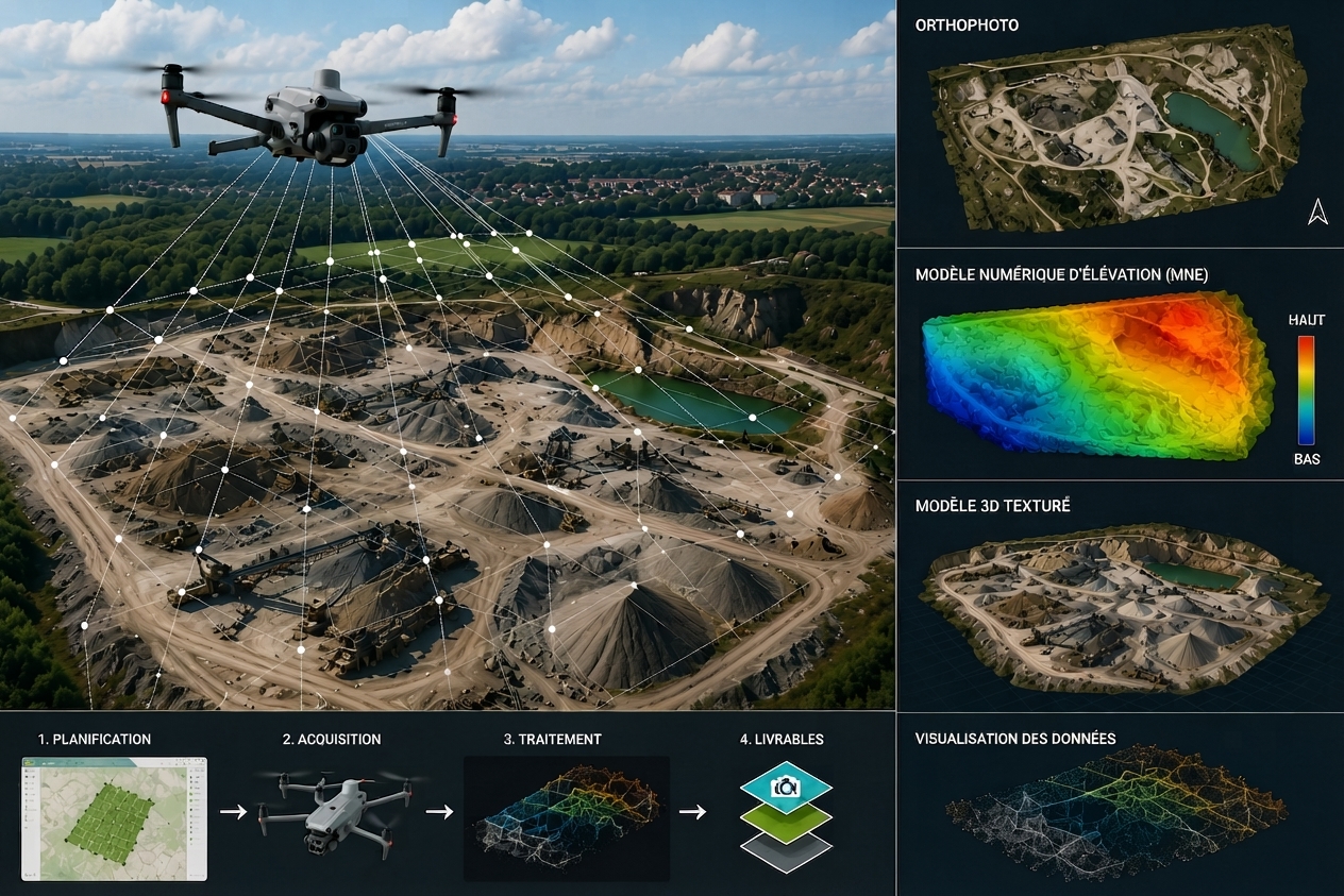 Photogrammétrie, modélisation 3D & cartographie — illustration